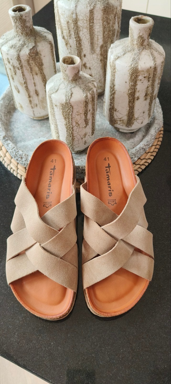 Tamaris sandalen Nieuw!, Tamaris, Beige, Nieuw, Sandalen of Muiltjes
