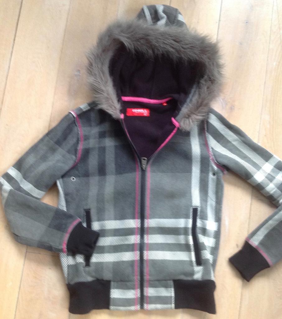 Bijna nieuw O’Neill geruit bruin/roze/kaki vest maat S,, Bruin, Nieuw, Ophalen of Verzenden, Maat 36 (S)