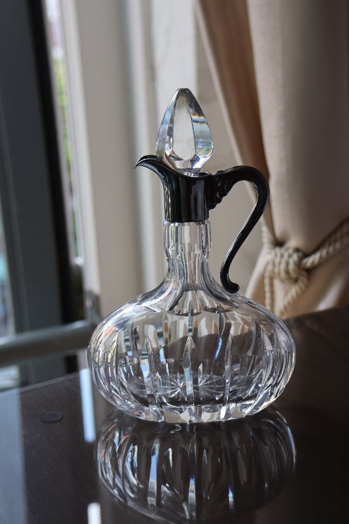 Vintage likeur kristal zilver karafje Spritzer & Fuhrmann, Ophalen of Verzenden