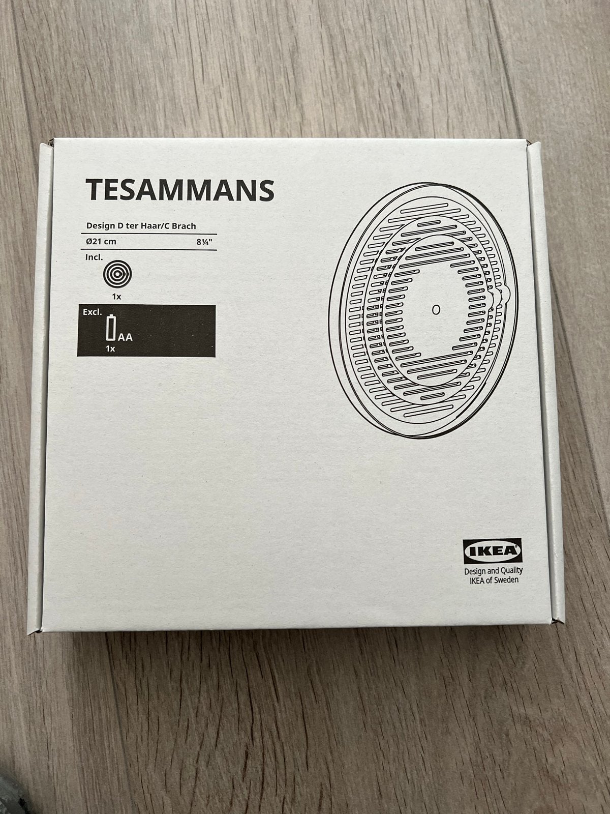 IKEA TESAMMANS Limited Collection Wall Clock Ø21 cm, Huis en Inrichting, Woonaccessoires | Klokken, Ophalen, Wandklok