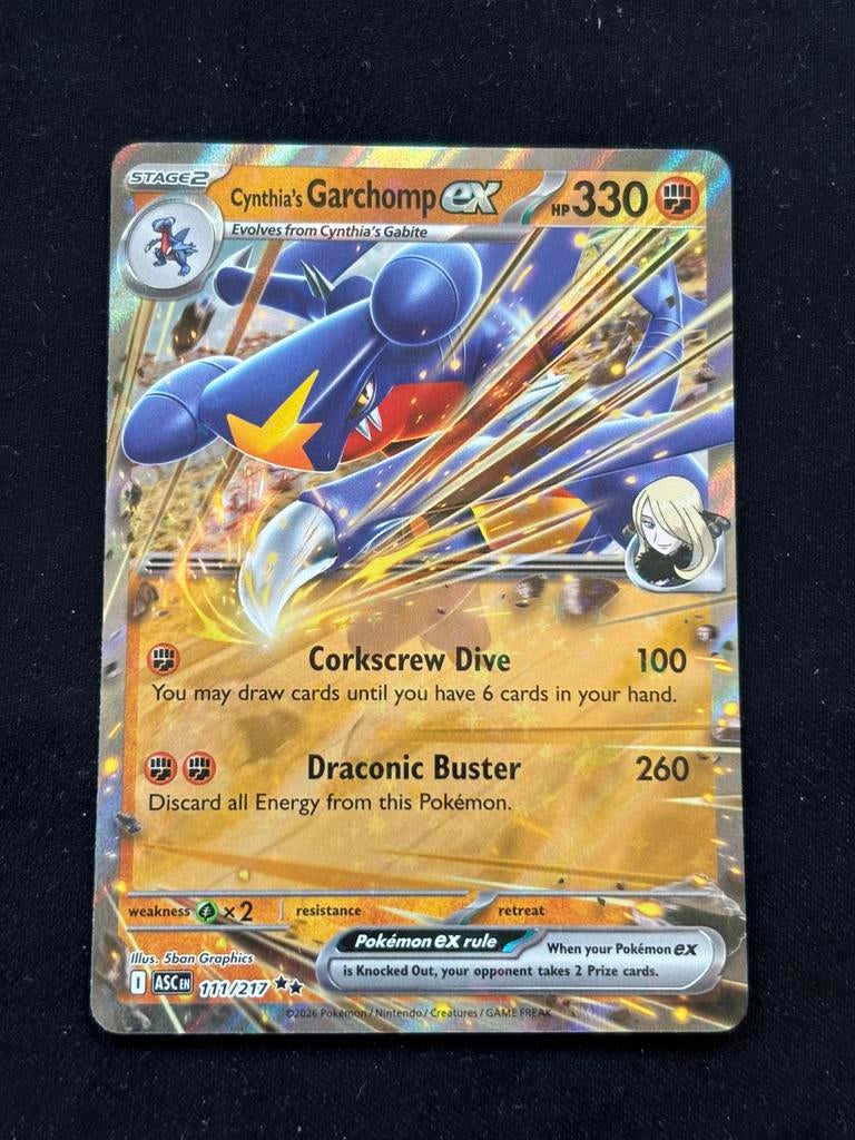 Cynthia’s Garchomp EX - Ascended Heroes 111/217, Ophalen of Verzenden, Zo goed als nieuw