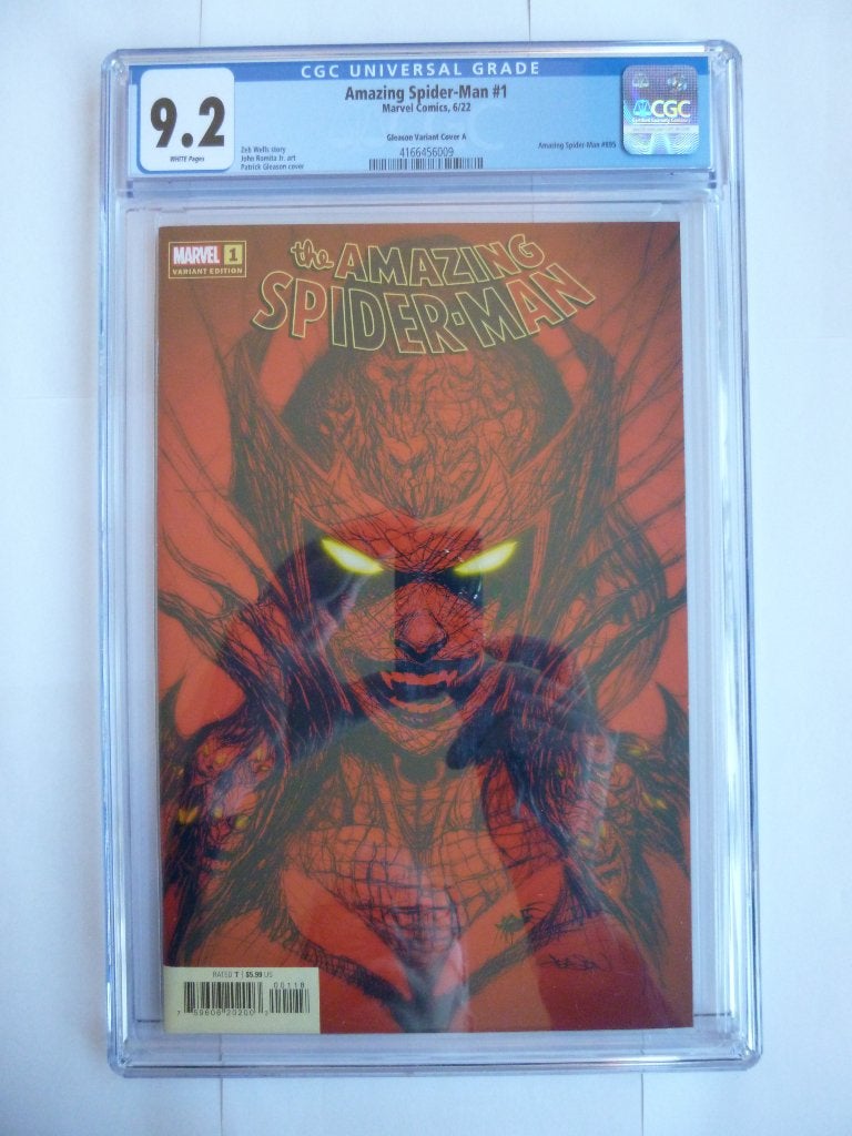 THE AMAZING SPIDERMAN 1'GLEASON VARIANT COVER A"UIT 2022, Boeken, Strips | Comics, Eén comic, Amerika, Marvel Comics, Ophalen of Verzenden