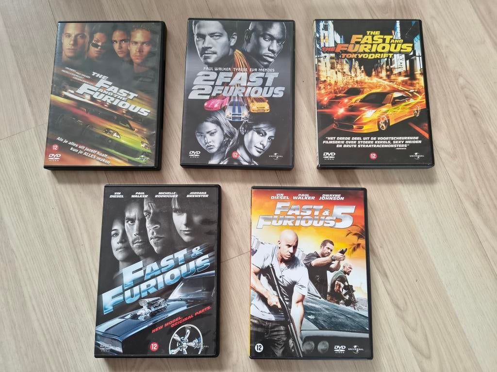 Fast & Furious DVD Boxset - De eerste 5 films, Vanaf 12 jaar, Ophalen of Verzenden, Zo goed als nieuw, Boxset
