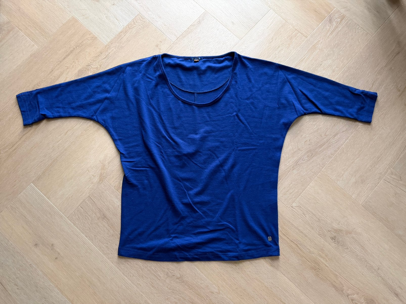 Blauw shirt met 3/4 mouw van 4 Funky Flavours maat s, Blauw, Nieuw, Ophalen of Verzenden, Korte mouw