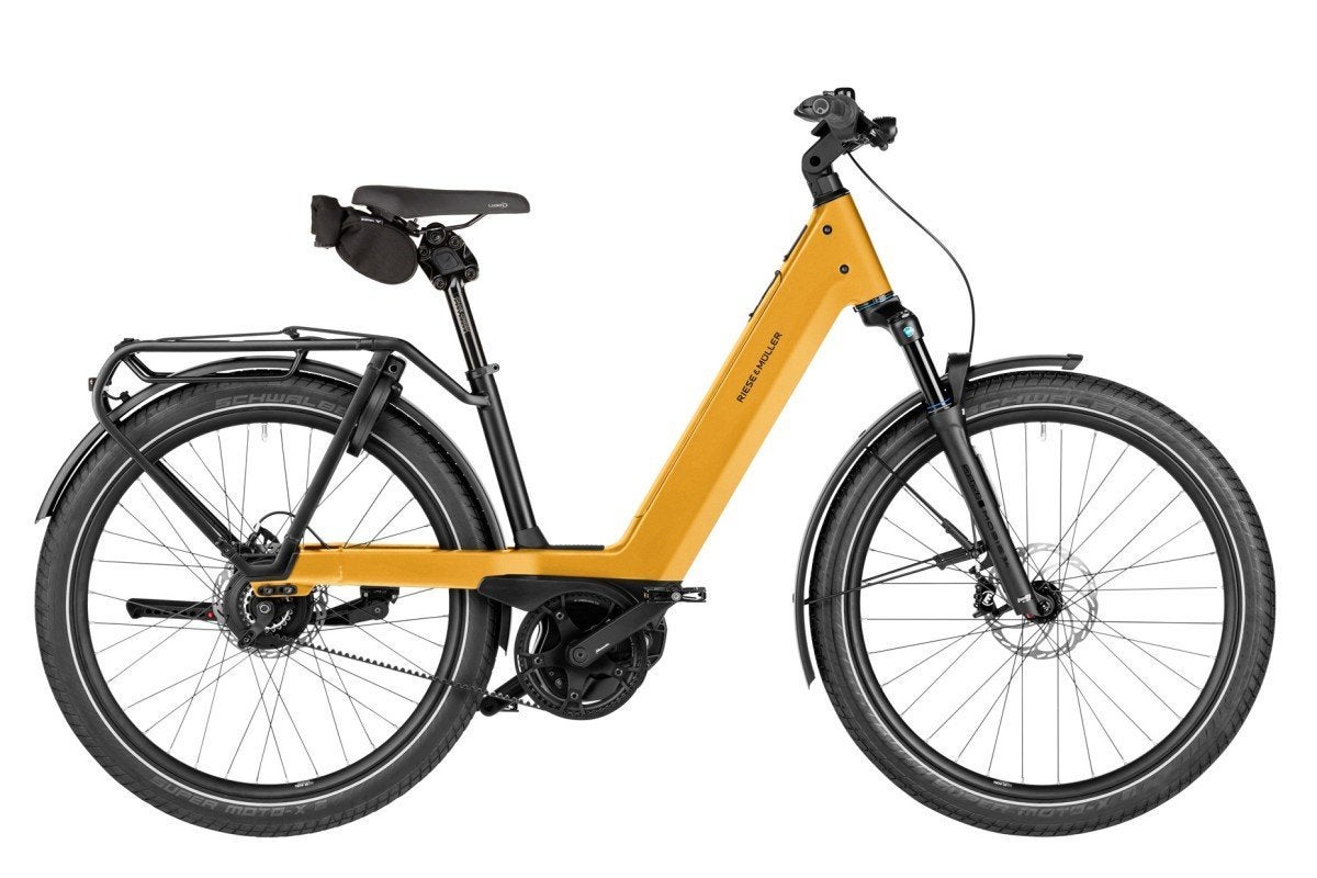 RIESE UND MÜLLER Nevo5 vario Lage instap Golden Yellow L, -, -, Nieuw, 47 tot 51 cm