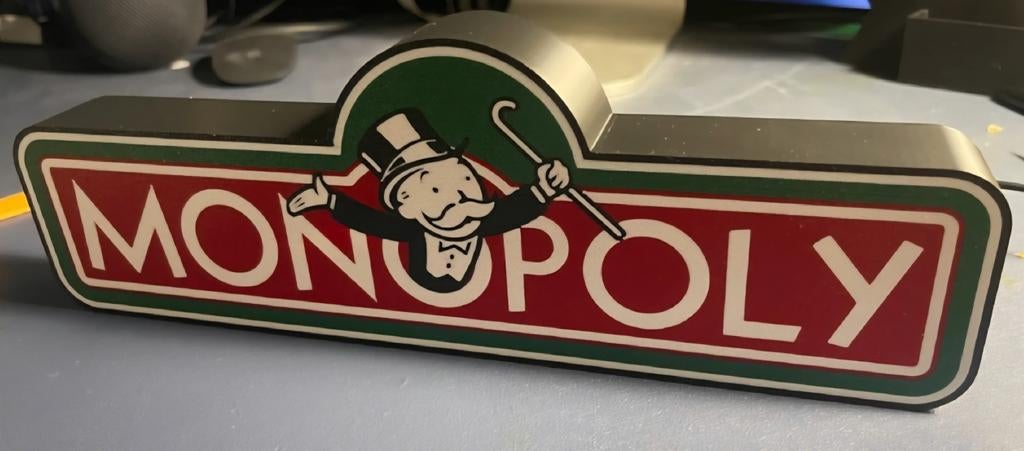 Monopoly Lichtreclame / Decoratiebord, Ophalen of Verzenden, Zo goed als nieuw, Hasbro