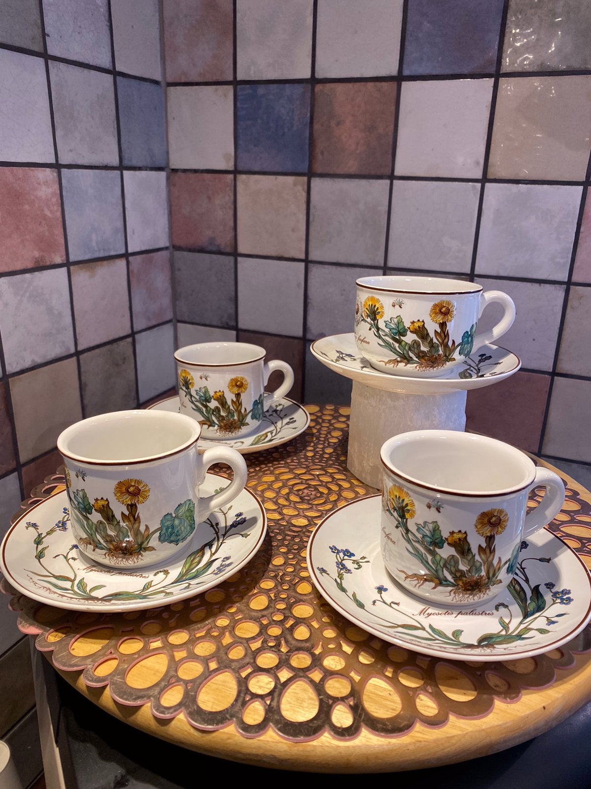 Villeroy&Boch,Botanica-vitro porcelaine,4 kop en schotel, Ophalen of Verzenden