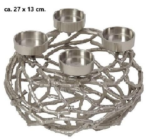 Krans Adventskrans met 4 kandelaren, Huis en Inrichting, Woonaccessoires | Kransen, Verzenden, Nieuw