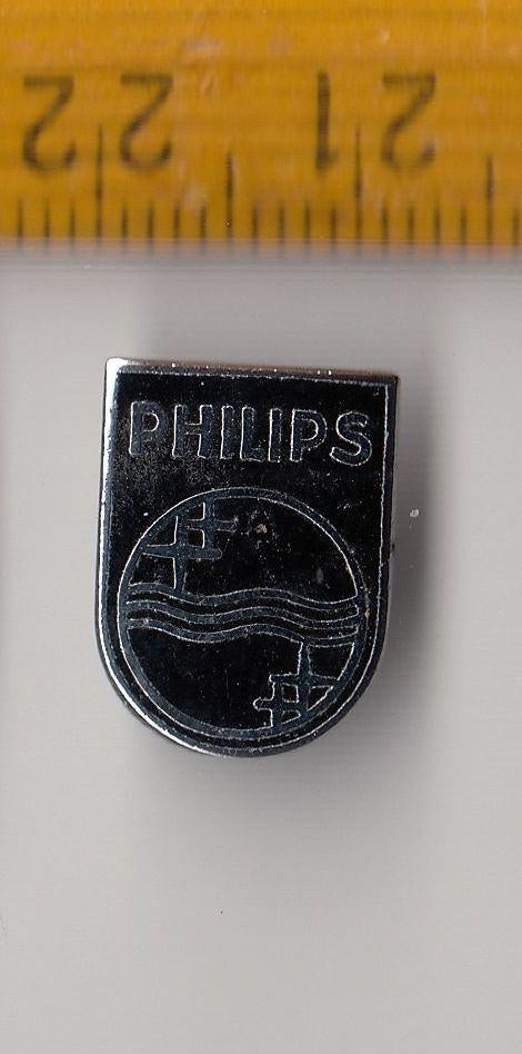 Philips Radio Logo embleem schildje Zwart emaille, Ophalen of Verzenden