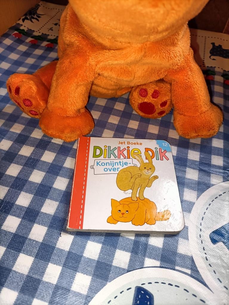 Dikkie Dik knuffel 24 cm groot + boekje, Ophalen of Verzenden, Zo goed als nieuw, Overige typen