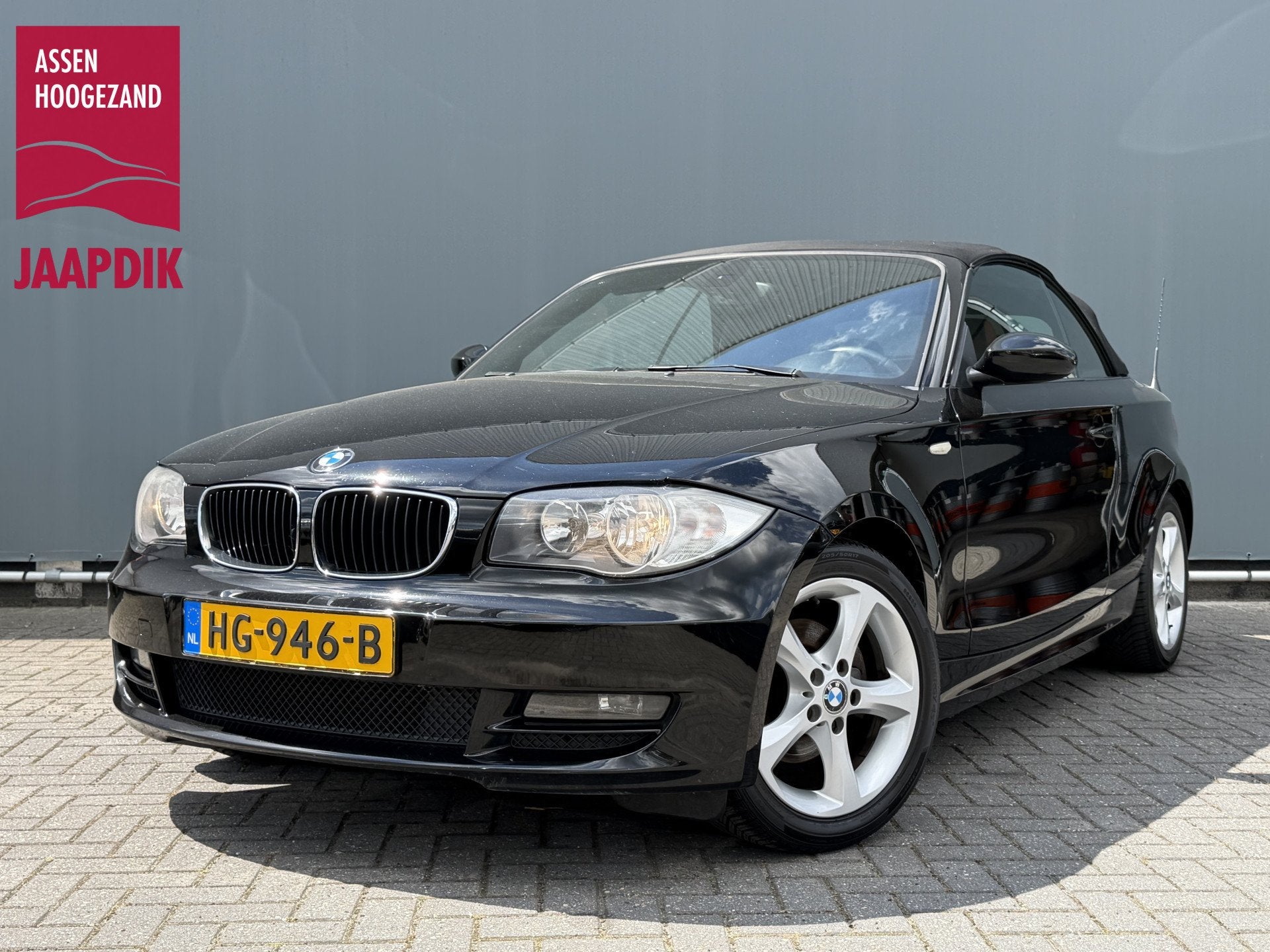 BMW 1 Serie Cabrio BJR 2009 118i 143 PK High Executive STOEL, Auto's, 1-Serie, Huisgarantie, 4 stoelen, Zwart