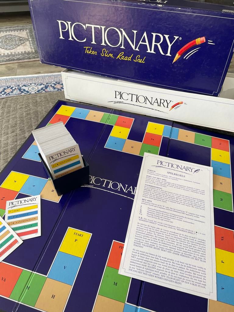 Pictionary Tekenspel, Drie of vier spelers, Ophalen of Verzenden, Gebruikt