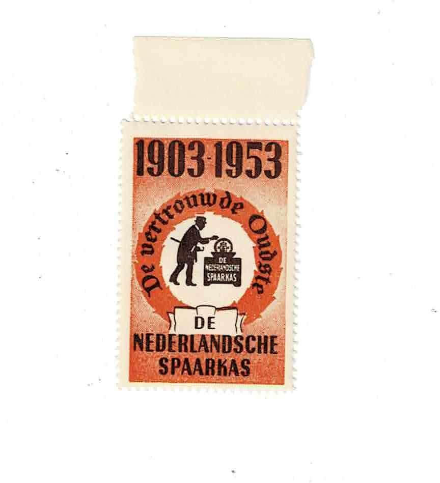 Oude sluitzegel van "DE NEDERLADSCHE SPAARKAS", Verzamelen, Verzenden, Zo goed als nieuw, Overige typen