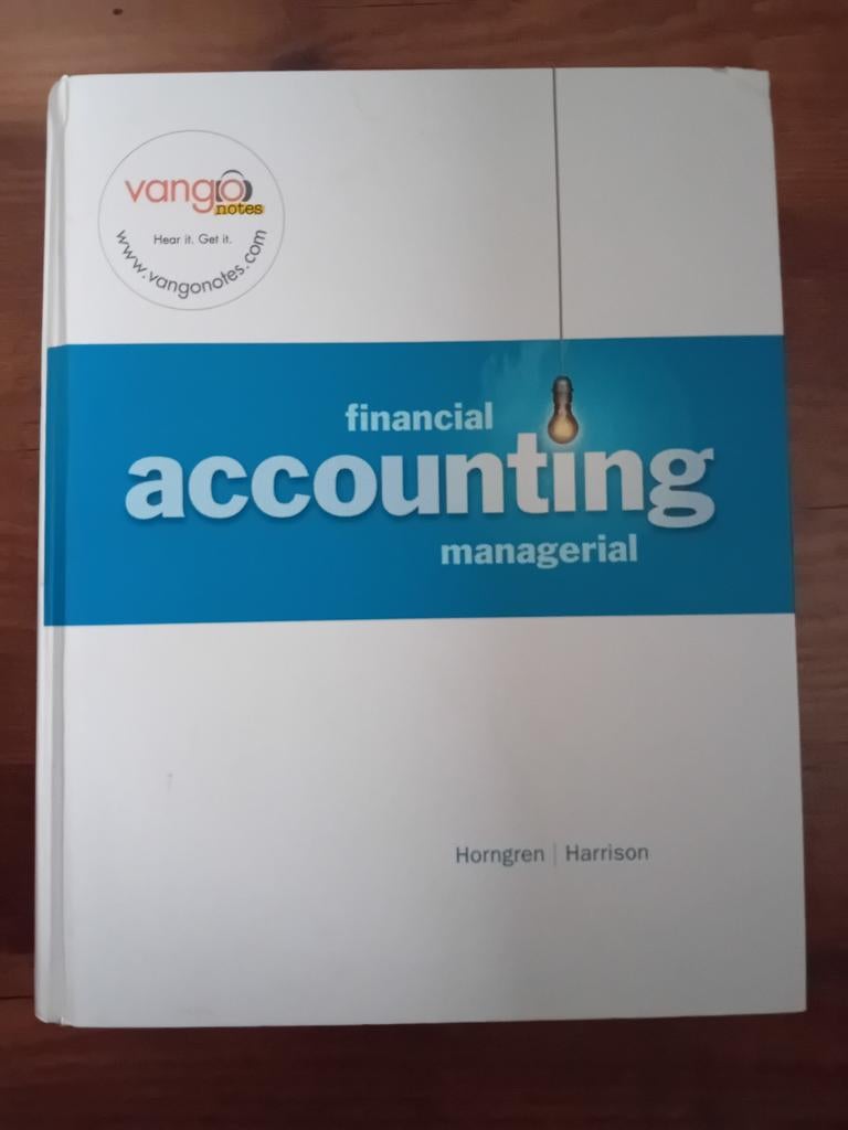Financial Accounting Managerial - Horngren Harrison, Boeken, Studieboeken en Cursussen, Zo goed als nieuw, Horngren Harrison, Gamma
