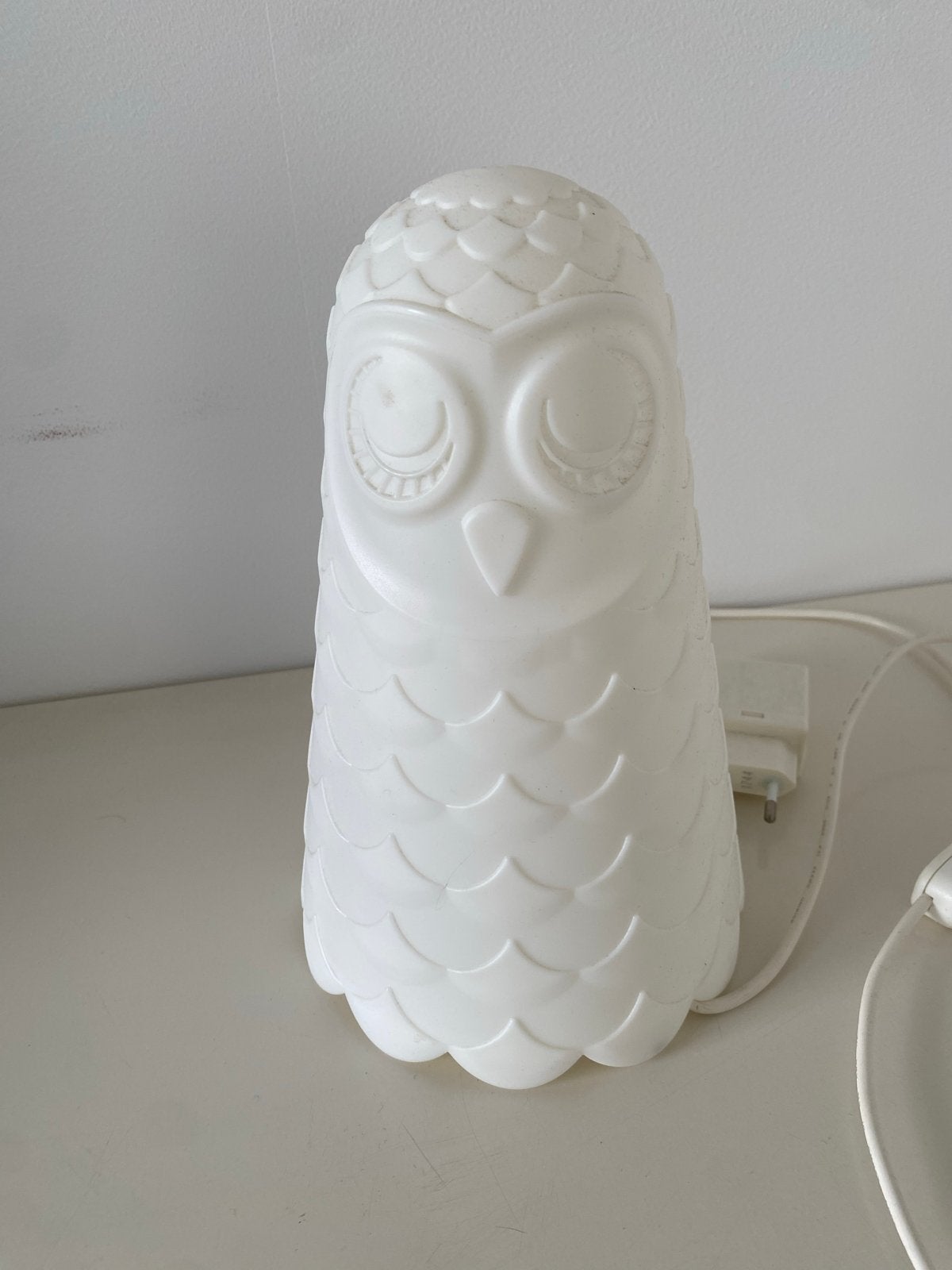 Witte uil lamp - Nachtlampje voor kinderkamer Ikea Solbo, Wit, Ophalen of Verzenden, Zo goed als nieuw, Lamp