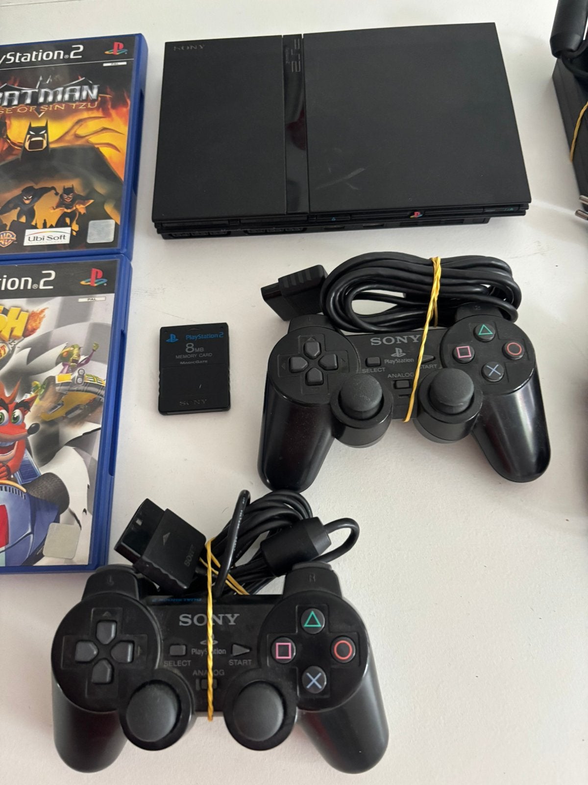 PlayStation 2, Spelcomputers en Games, Spelcomputers | Sony PlayStation 2, Gebruikt, Zwart, Met games, Ophalen of Verzenden