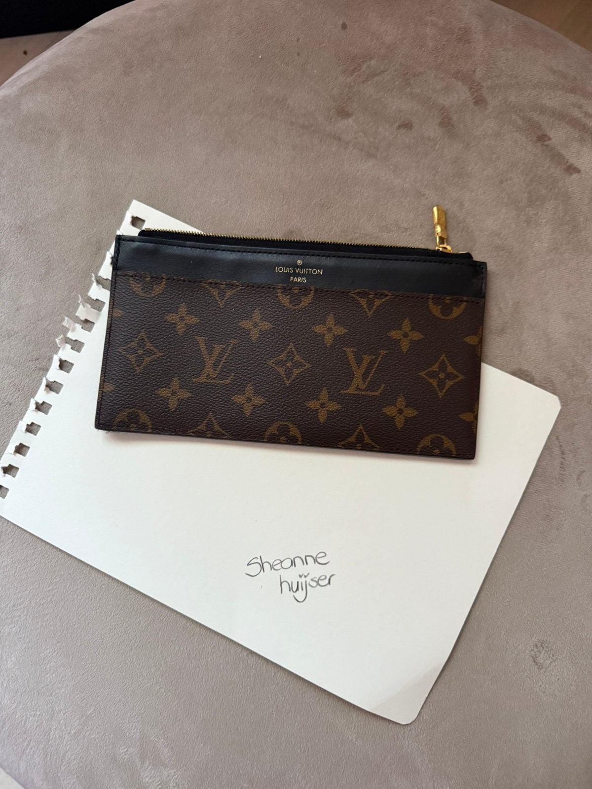 Louis vuitton wallet, Ophalen of Verzenden, Zo goed als nieuw, Zwart