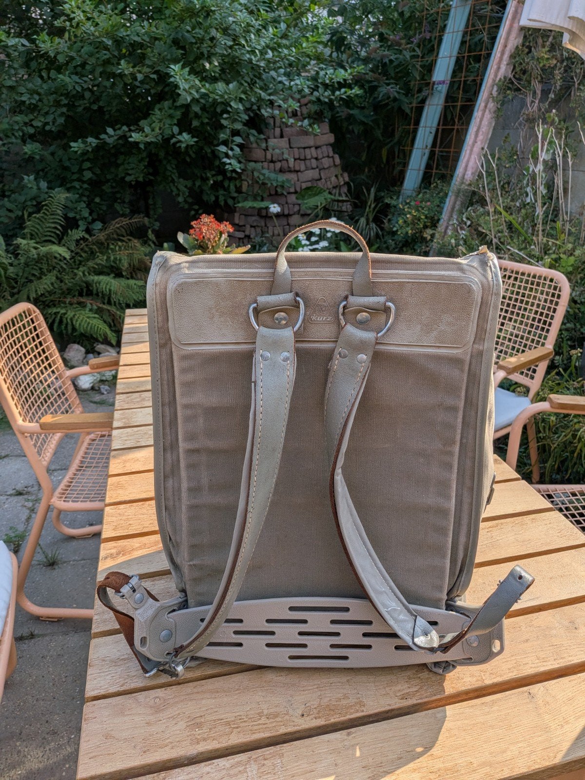 Grote Vintage Canvas Rugzak, Sieraden, Tassen en Uiterlijk, Tassen | Rugtassen, Gebruikt, 25 tot 40 cm, Ophalen of Verzenden, Overige merken