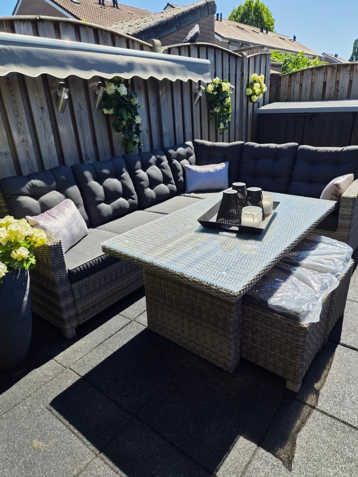 nieuwe wicker loungeset, Ophalen, Wicker