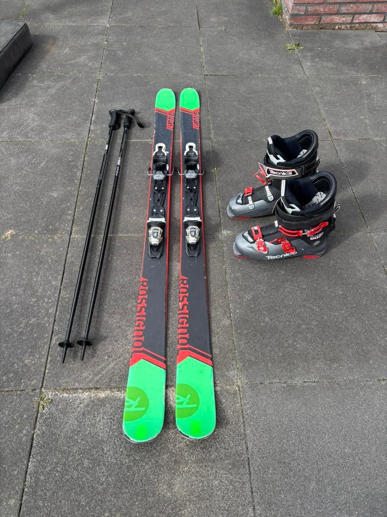 Complete Ski set maat 47, Sport en Fitness, Skiën en Langlaufen, Gebruikt, Ski's, Skiën, Rossignol, Carve, 160 tot 180 cm, Ophalen of Verzenden
