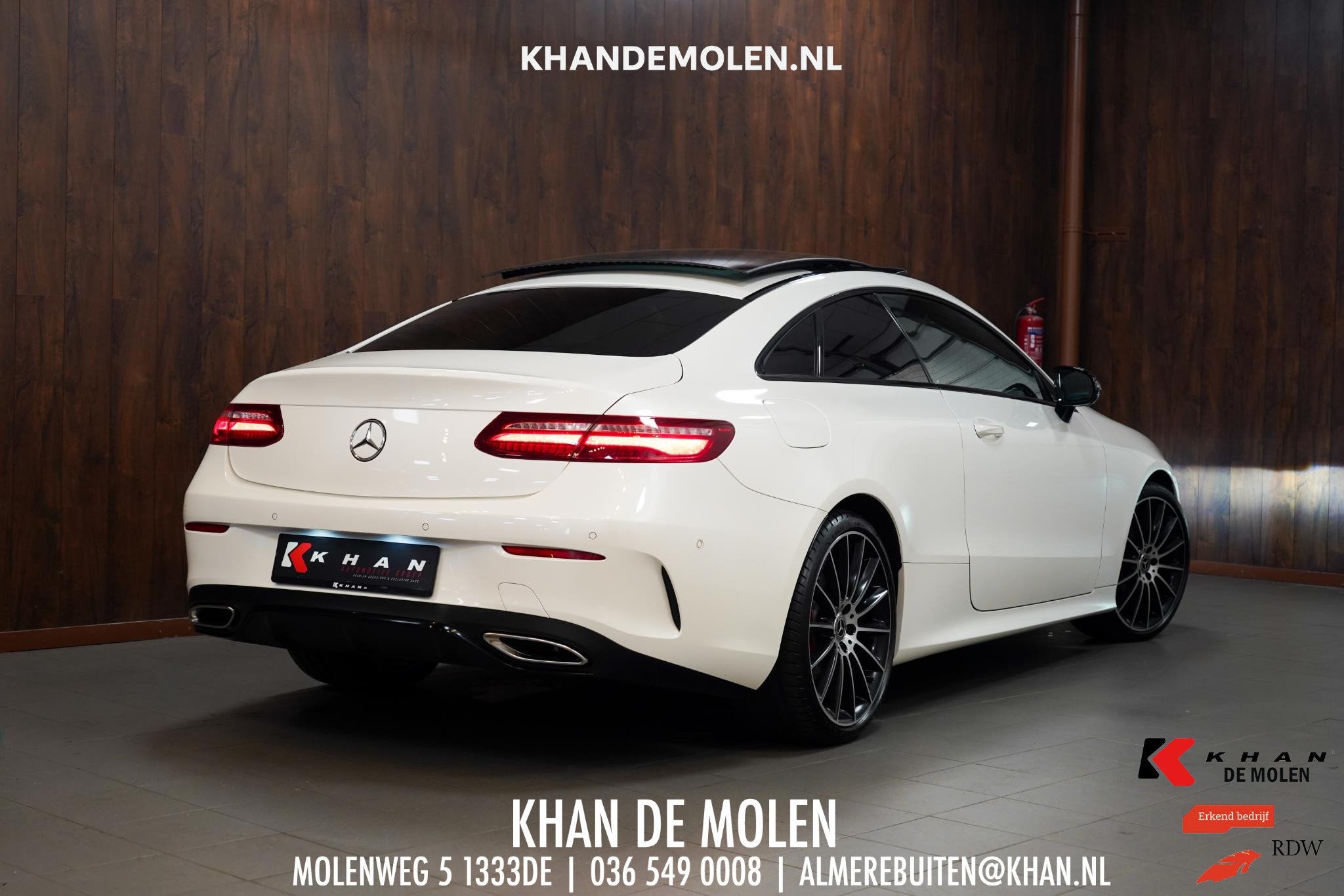 Mercedes-Benz E-klasse Coupé 200 AMG|Pano||Burmester|Massag, Auto's, Automaat, 4 cilinders, 4 stoelen, Wit