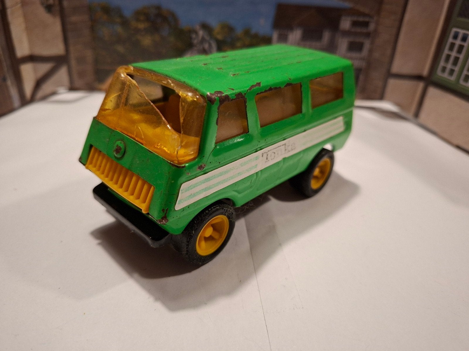 Tonka bus met kapotte voorruit, Ophalen of Verzenden