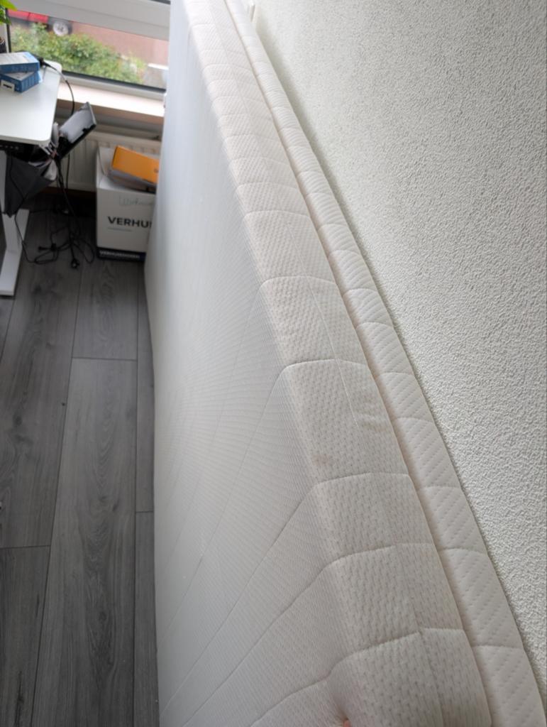 Matras en zachte topper 120x200 cm - Wit, Ophalen, Gebruikt, Twijfelaar, 200 cm