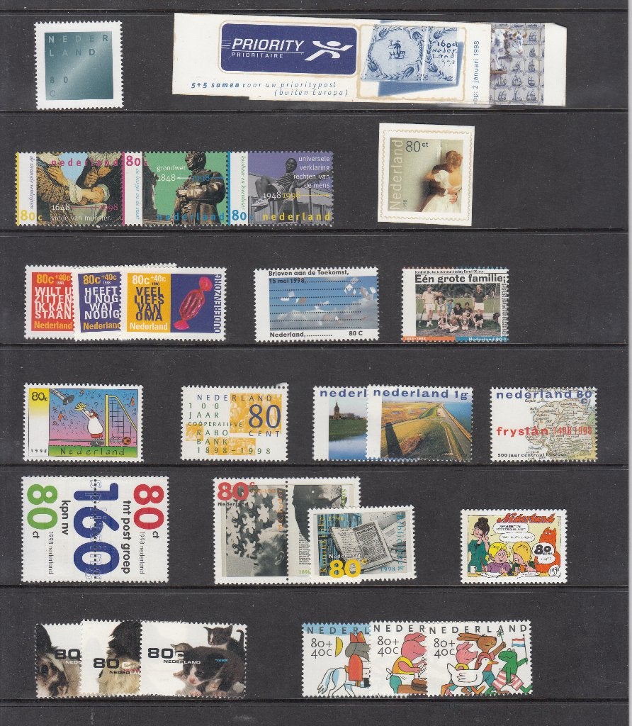 Nederland postfris jaargang 1998, Verzenden, Postfris