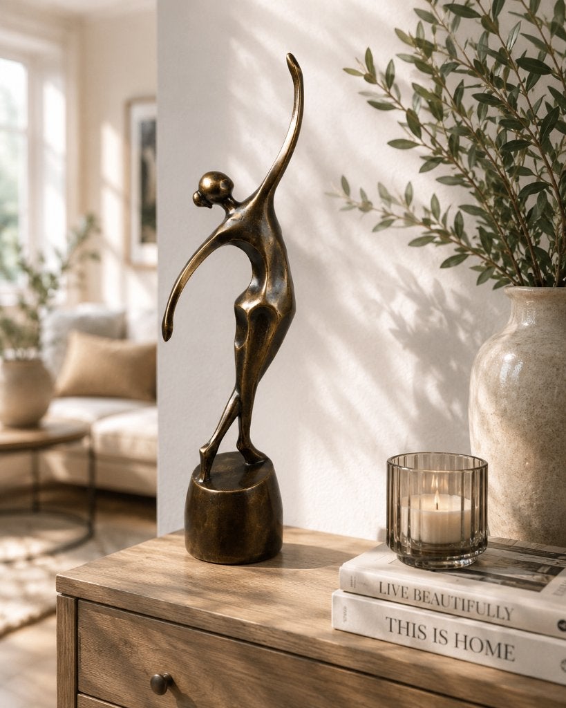 ABSTRACT BEELD / DANSERES / BRONZEN BEELD, Ophalen of Verzenden, Brons, Beeld