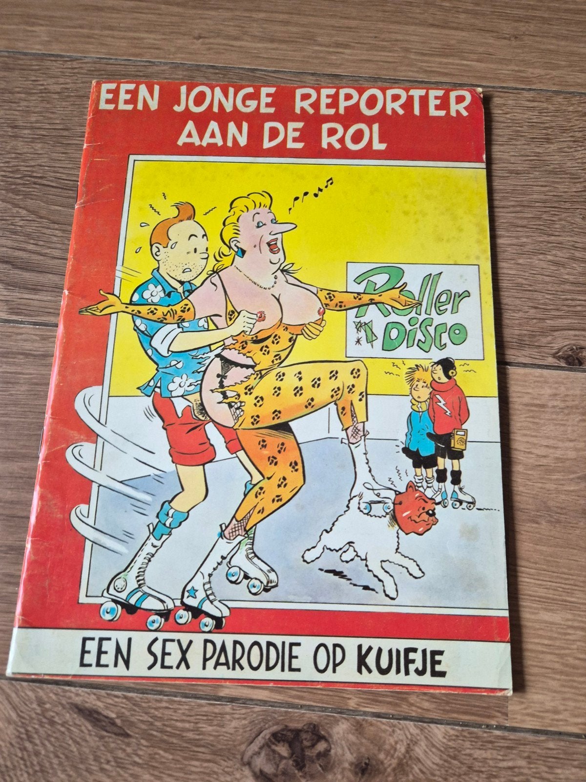 Zeldzame Kuifje Parodie: Een jonge reporter aan de rol, Boeken, Stripboeken, Eén stripboek, Ophalen of Verzenden, Gelezen