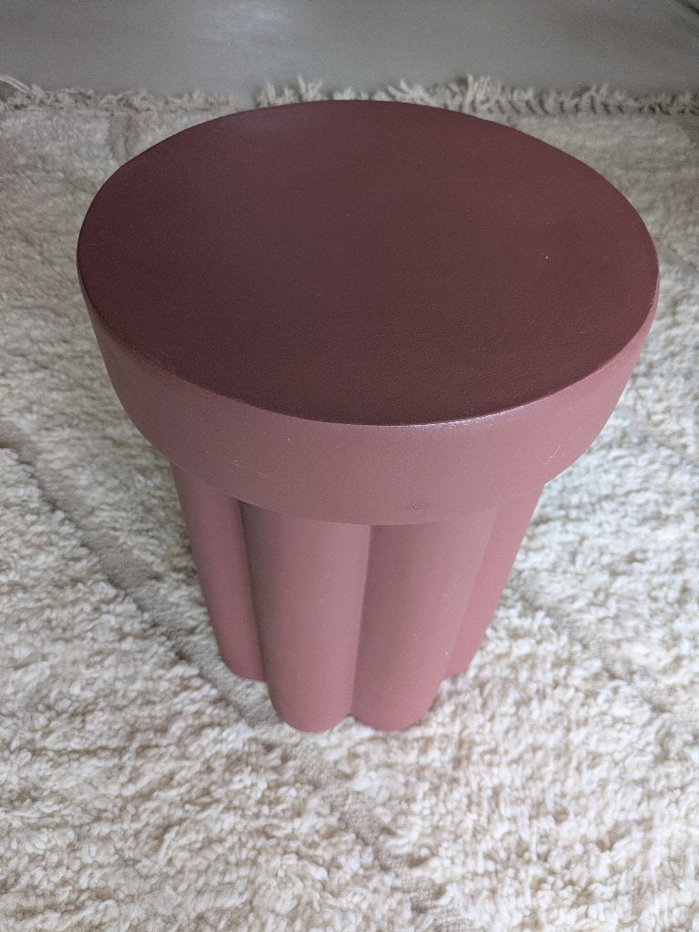 Bijzettafeltje, Huis en Inrichting, Tafels | Bijzettafels, Minder dan 55 cm, Metaal of Aluminium, Rond, Zo goed als nieuw
