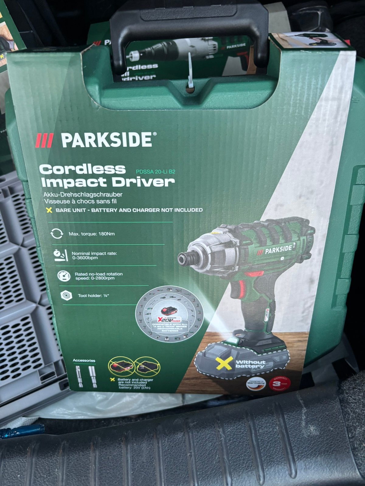 Parkside Accu Slagmoersleutel PDSSA 20-Li B2 - Nieuw, Ophalen, 600 watt of meer, Variabele snelheid, Overige typen