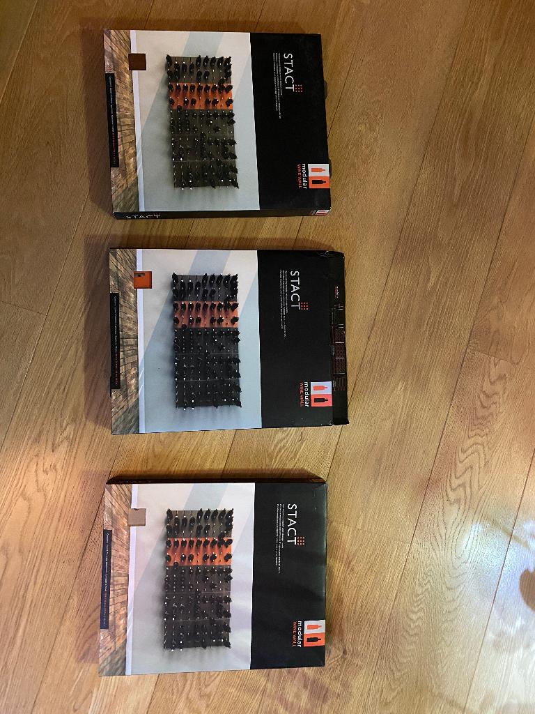 3 x STACT Modulaire Muur Wijnrekken (3 panelen = 33 flessen), Ophalen of Verzenden, Zo goed als nieuw, 25 flessen of meer, 75 cm of meer