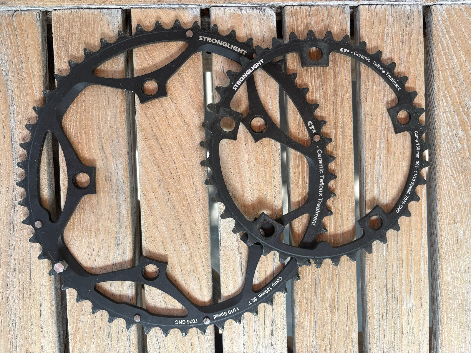 Stronglight CT2 Kettingbladen 52/39T 130 BCD, Nieuw, Ophalen of Verzenden, Derailleur of Ketting, Aluminium