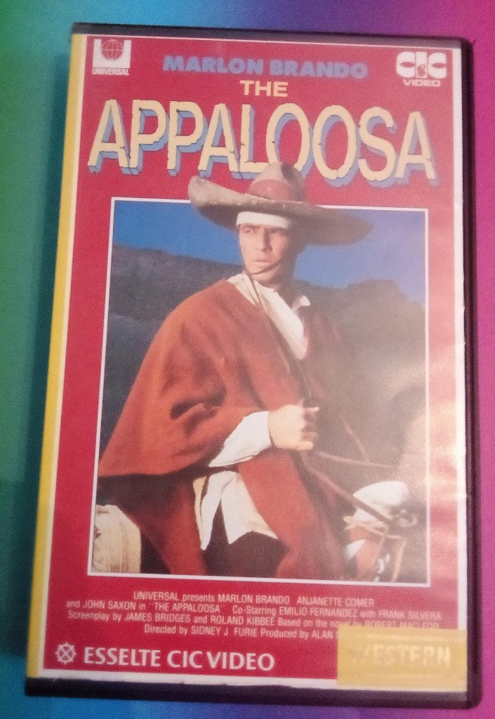 VHS - The Appaloosa - Marlon Brando - Ex-Rental, Verzenden, Western, VHS, Gebruikt