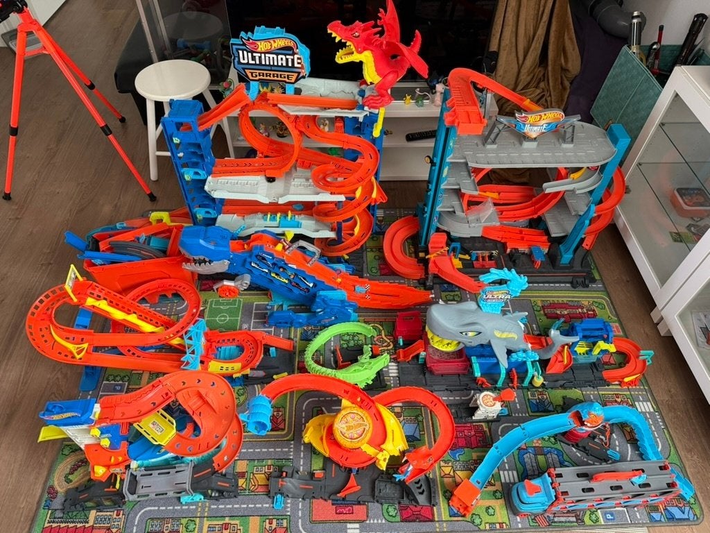 Hotwheels (als geheel of los), Ophalen, Racebaan, Zo goed als nieuw, Hot Wheels