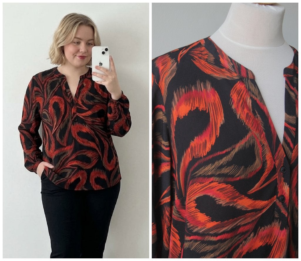 Kyra & Ko - NIEUW / mooie blouse rood zwart - maat 40, Kleding | Dames, Maat 38/40 (M), Verzenden, Nieuw, Kyra & Ko