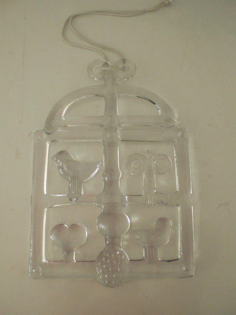 Kosta Boda glazen Raamhanger Vogelkooi van Bertil Vallien, Ophalen of Verzenden, 30 cm, Object, Glas