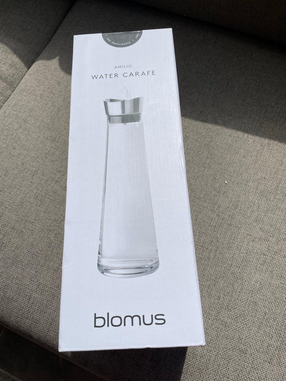 Blomus Amilio Waterkaraf 1.1L - Nieuw in doos, Ophalen, Overige merken, Glas, Overige typen