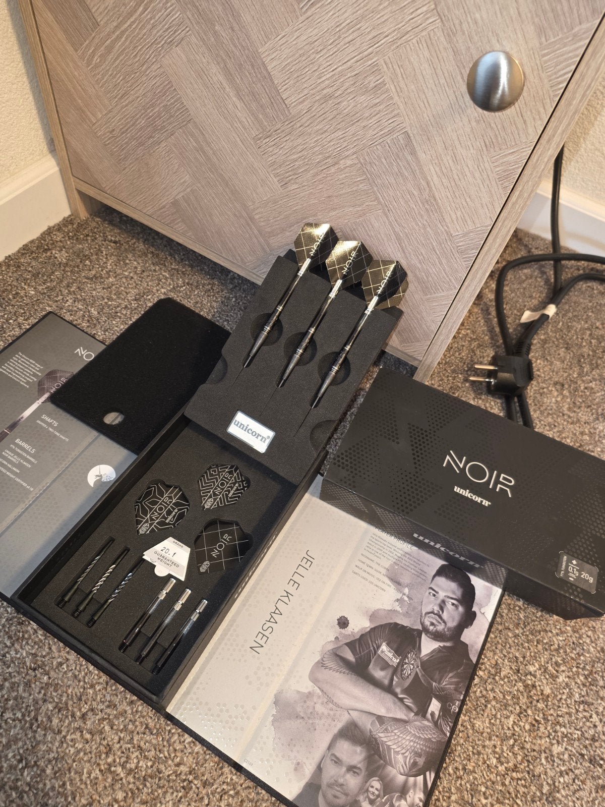 Jelle Klaasen Phase 1 Noir 20gr Darts, Sport en Fitness, Darts, Ophalen of Verzenden, Zo goed als nieuw, Pijlen