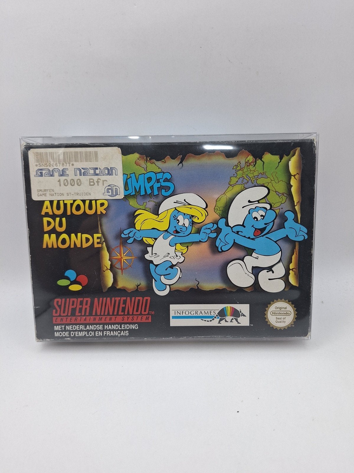 les Schtroumpfs Autour Du Monde SNES boxed, Avontuur en Actie, ., 1 speler, Ophalen of Verzenden
