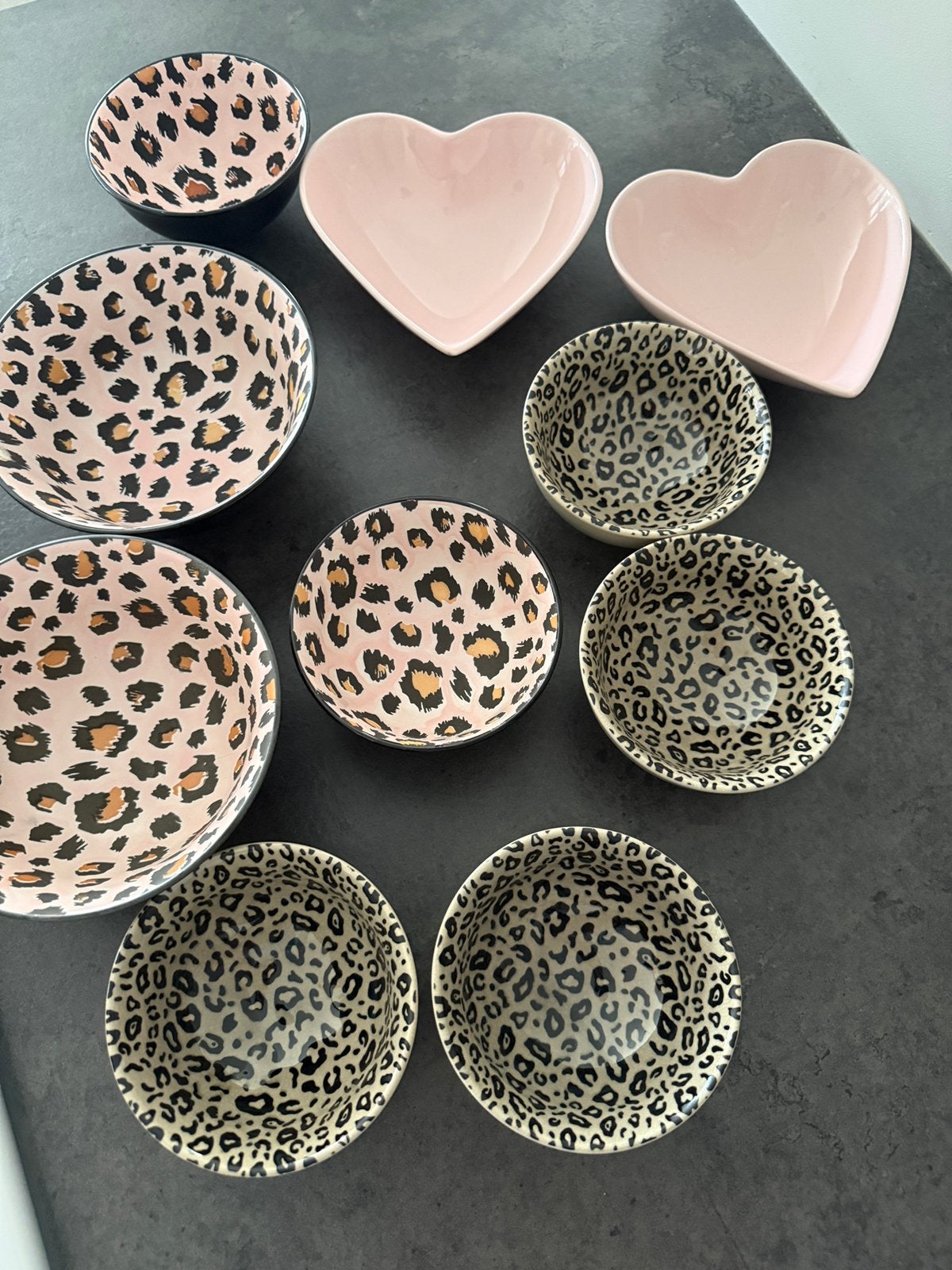 Schaaltjes panter leopard print, Ophalen, Zo goed als nieuw