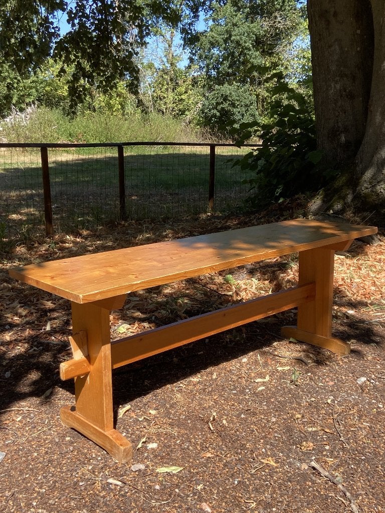 Landelijk Grenenhouten Bankje – 125 cm – Massief Hout, Ophalen