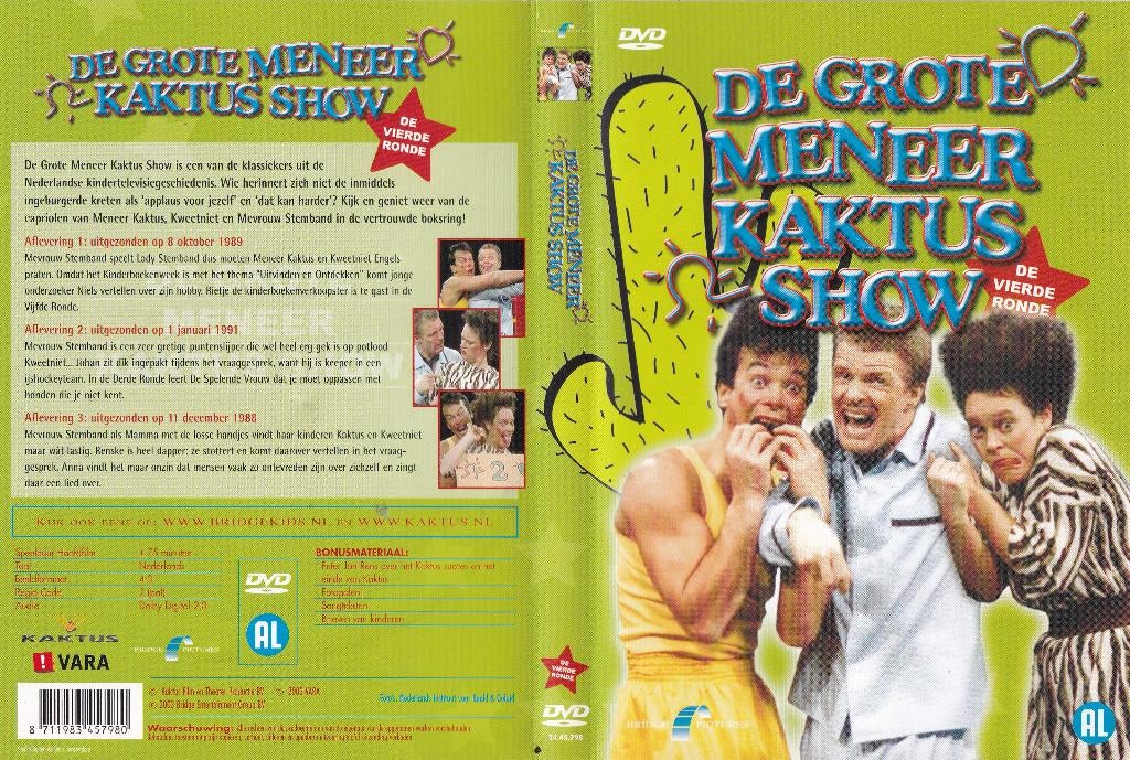 De grote Meneer Kaktus Show - De vierde ronde, Cd's en Dvd's, Ophalen of Verzenden, Zo goed als nieuw, Komedie, Vanaf 6 jaar