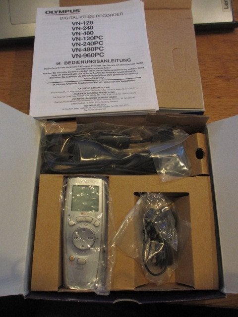 Olympus VN-480PC digital voice recorder, Ophalen of Verzenden, Zo goed als nieuw, Audio