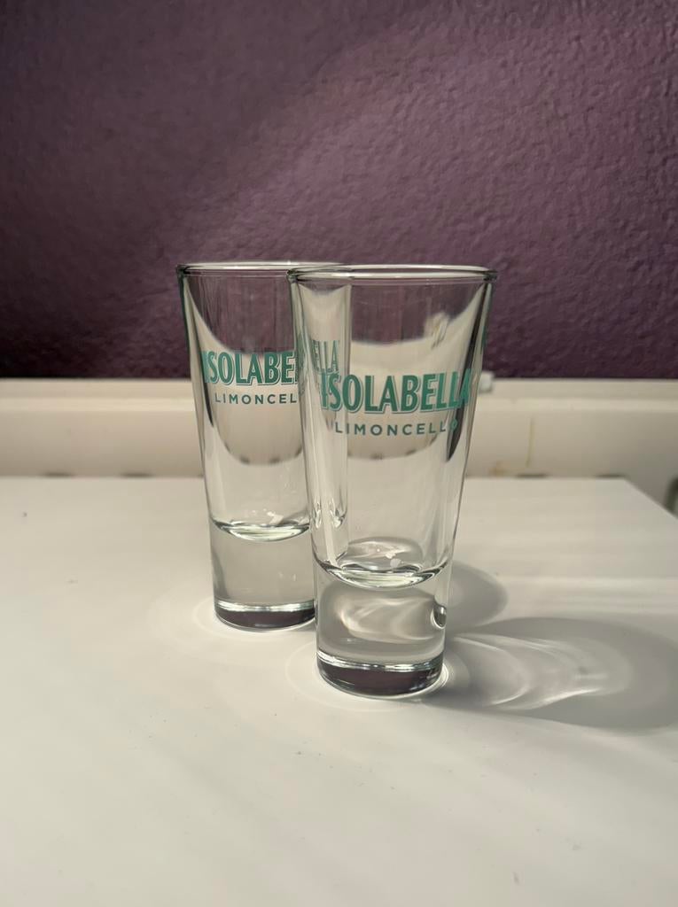 Isolabella Limoncello Shotglaasjes, Verzamelen, Glas en Borrelglaasjes, Ophalen of Verzenden, Zo goed als nieuw, Borrel- of Shotglas