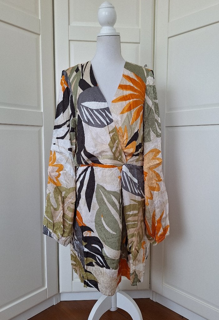 Guess nieuwe kleurige zomer jurk, maat XXL (valt als XL), Guess, Beige, Maat 46/48 (XL) of groter, Nieuw