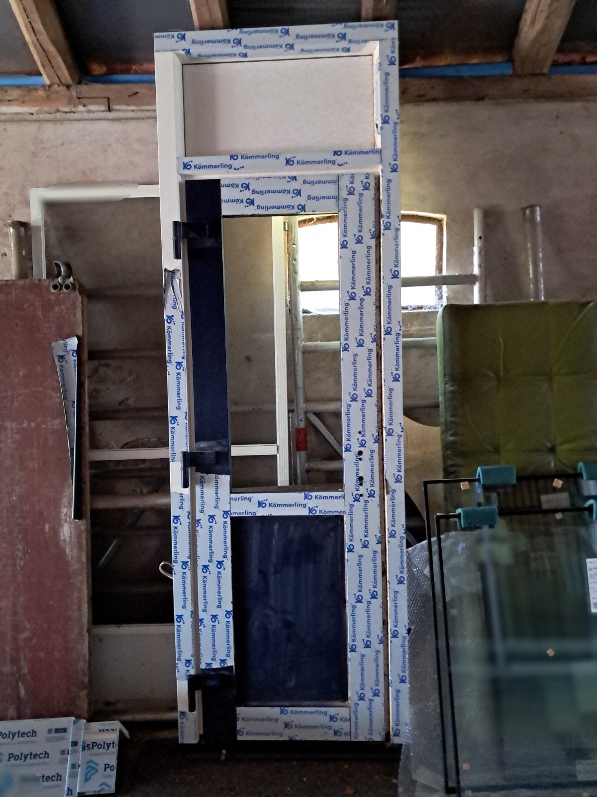kunststof deur + kozijn + HR++-glas, Doe-het-zelf en Verbouw, Kozijnen en Schuifpuien, Kunststof, Deurkozijn, Nieuw, Inclusief glas