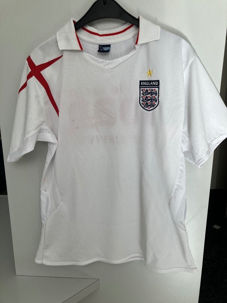 Witte Polo met embleem England Maat L, Ophalen of Verzenden, Gedragen, Maat 52/54 (L), Wit