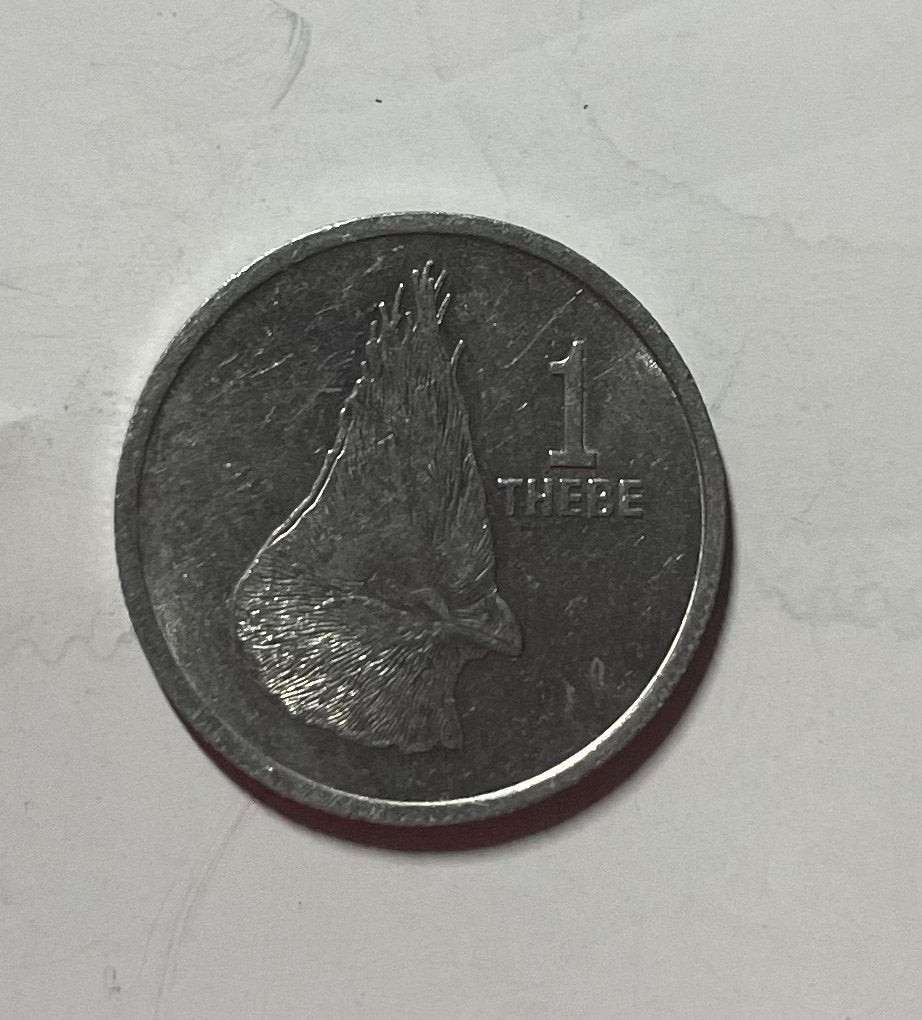 1 thebe Botswana 1976, Postzegels en Munten, Munten | Afrika, Ophalen of Verzenden, Overige landen